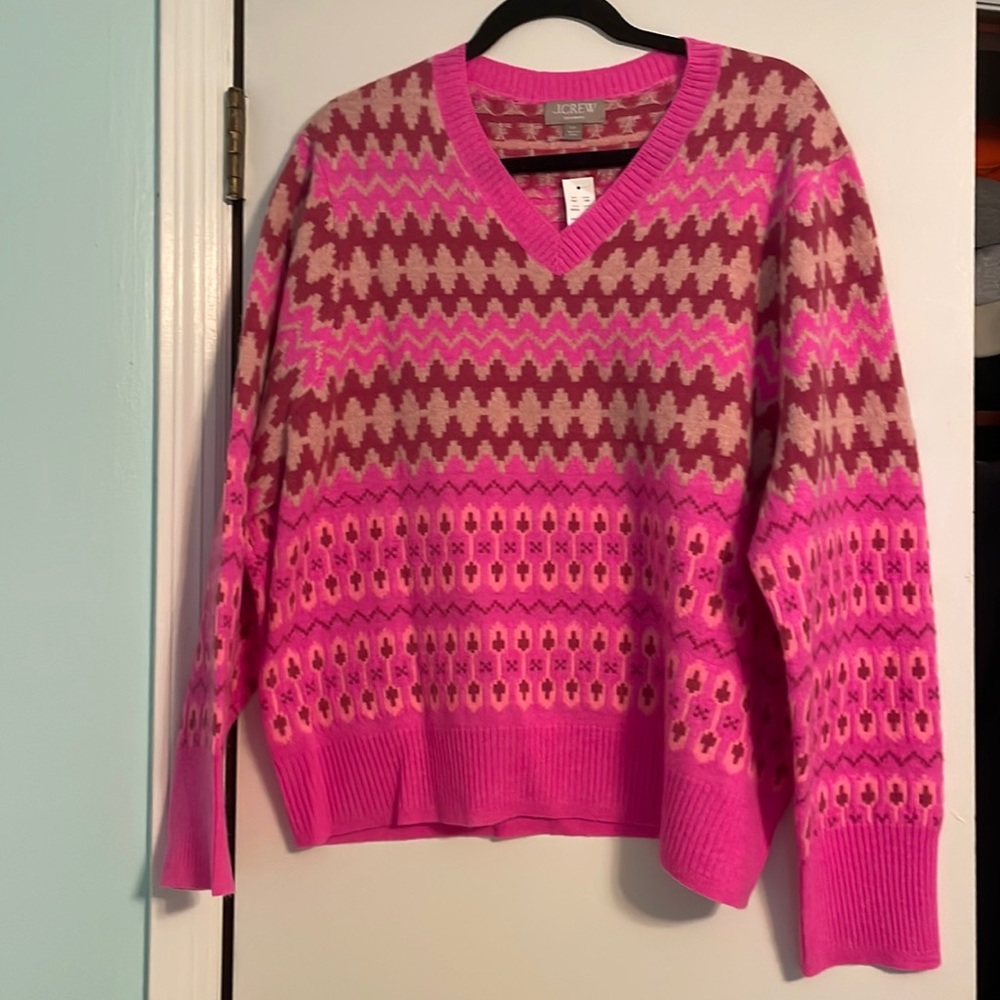 JCREW cashmere fair isle sweater